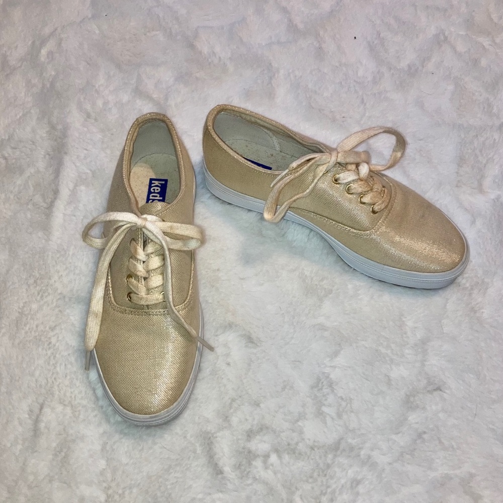 Metallic gold Keds